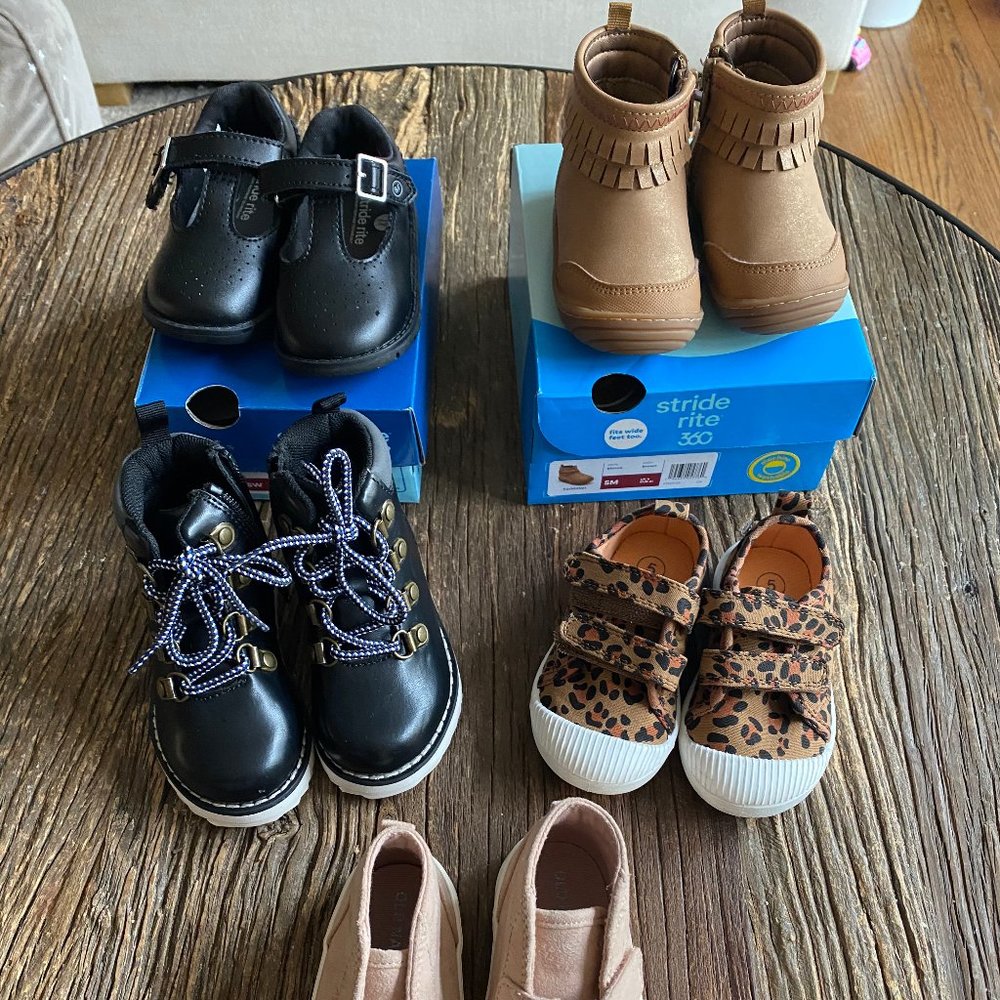Size 5 Toddler Girl Bundle Shoes Stride Rite, Gap